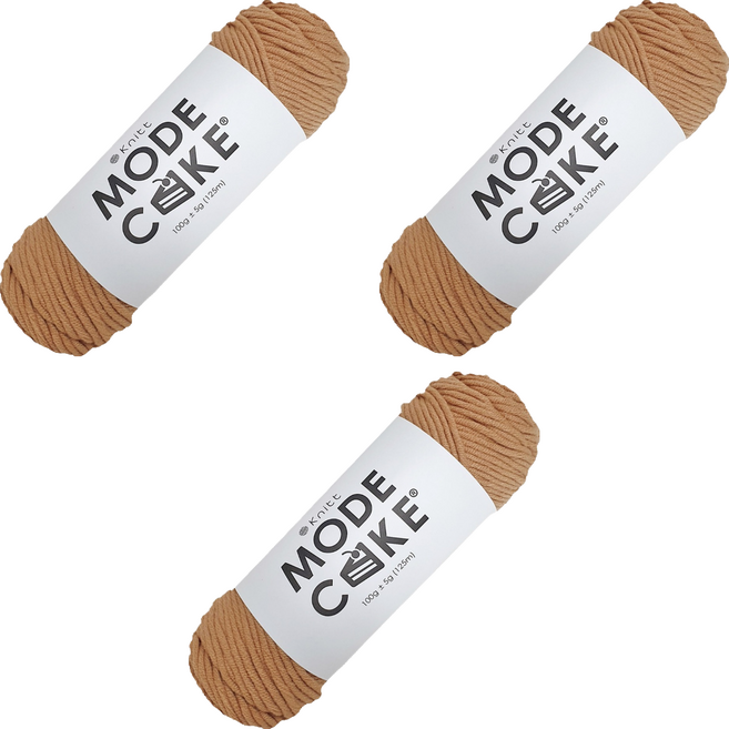 Knitt Mode蛋糕線 100g, 米棕色, 3個