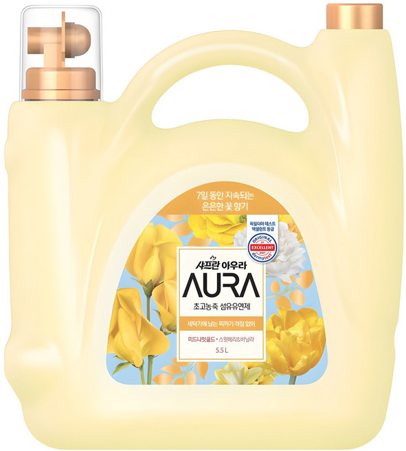 아우라 초고농축 섬유유연제 미드나잇 골드 본품, 5.5L, 1개