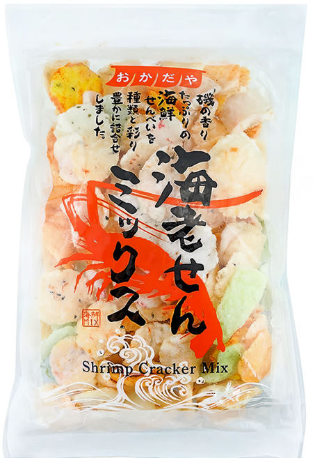 岡田屋製菓 海老綜合餅, 185g, 1包