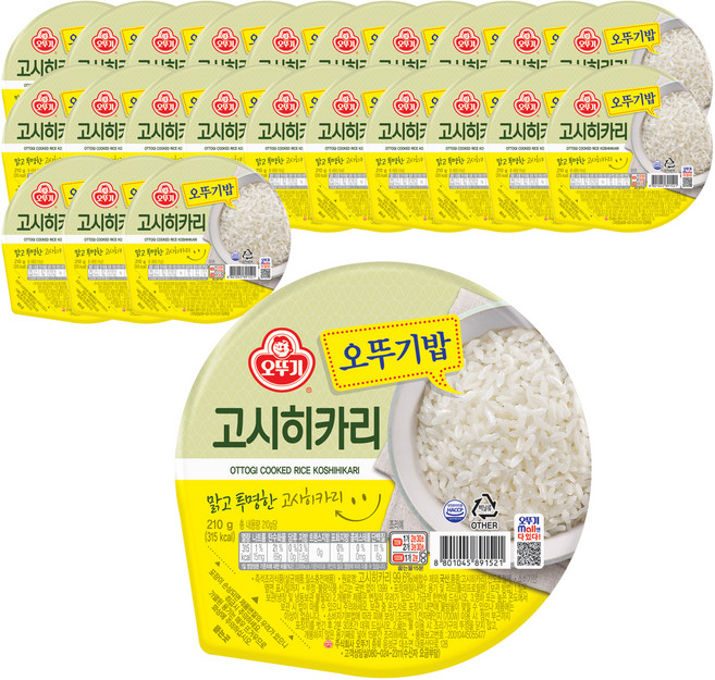 Ottogi 不倒翁 即食越光米飯, 210g, 24入