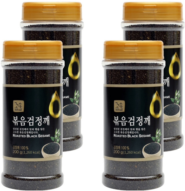 꼬손 볶음 검정깨, 200g, 4개