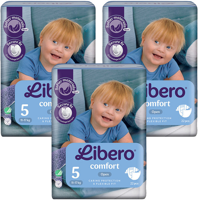 Libero 麗貝樂 嬰兒紙尿褲 Comfort L 11~17kg, 66個, 第5階段