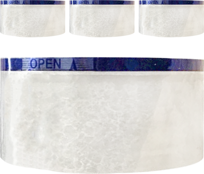 CLEAN 克林 易撕環保封箱膠帶 4.8cm x 80m, 藍邊 + 透明色, 4捲