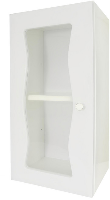 HD 海德廚衛 防水塑鋼單門浴櫃 加大款, 白色, 1個