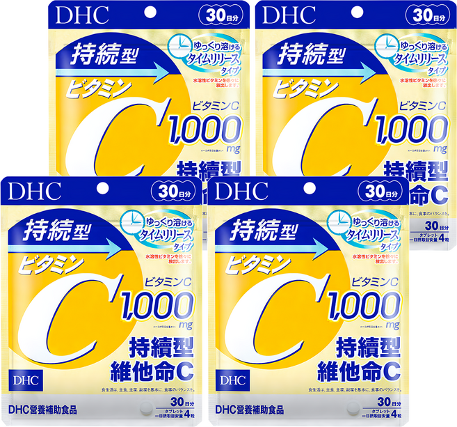 DHC 台灣公司貨 持續型維他命C, 120顆, 350mg, 4包