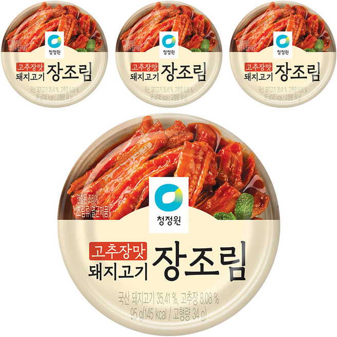 清淨園 辣椒醬燒豬肉, 4罐, 95g