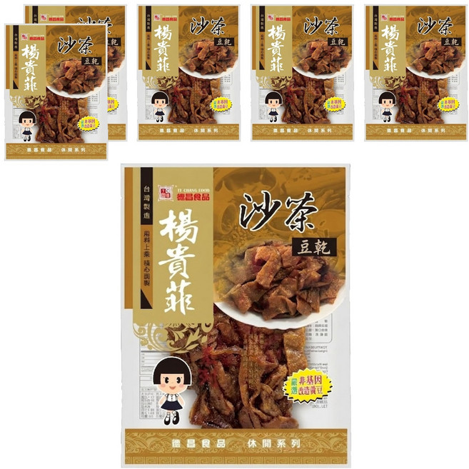 德昌 非基改豆乾 沙茶, 100g, 6包