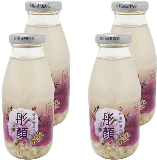 谷溜谷溜養生飲品 彤顏 養顏薏仁飲, 295ml, 4瓶