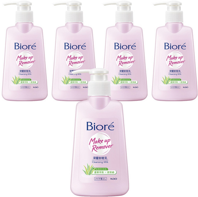 Biore 蜜妮 台灣公司貨 深層卸妝乳, 180ml, 5瓶