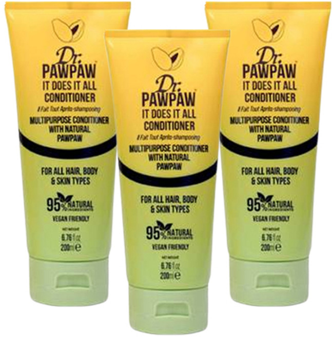 닥터포포 It Does It All 올인원 헤어 & 바디 컨디셔너, 200ml, 3개