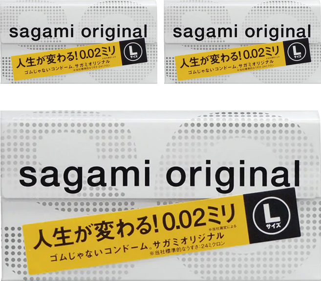 SAGAMI 相模 超激薄保險套 L 0.02mm, 12個, 3盒