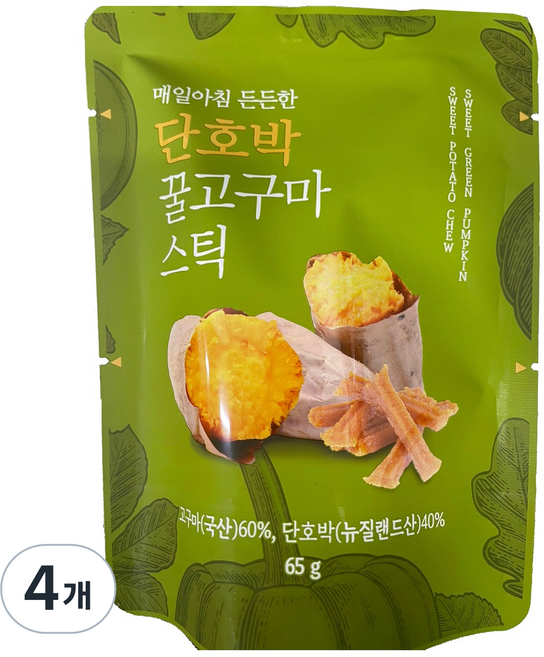 한울 단호박 꿀 고구마 스틱, 65g, 4개