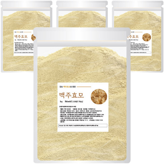 乾啤酒酵母粉, 4個, 1kg