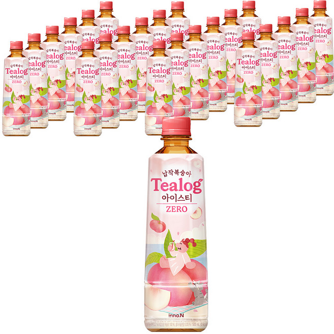 티로그 납작복숭아 아이스티 홍차 제로, 500ml, 24개