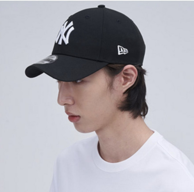 뉴에라 9FORTY 블랙 온 화이트 볼캡 뉴욕 양키스 MLB 모자
