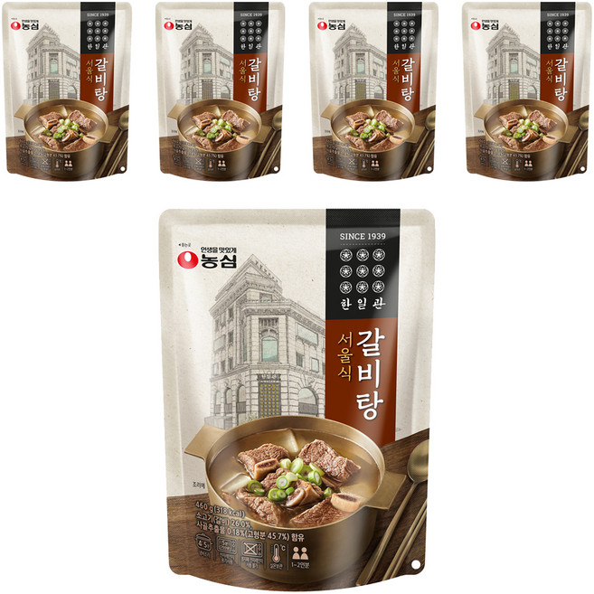 한일관 갈비탕, 460g, 5개