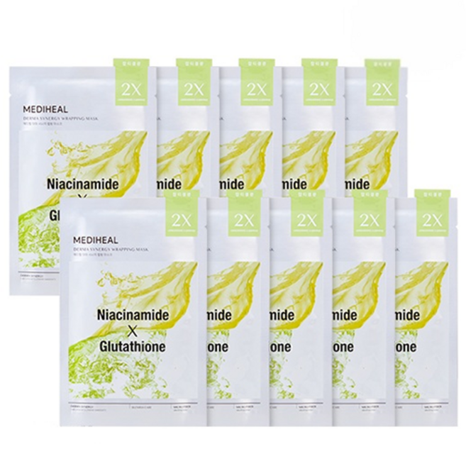 메디힐 더마 시너지 랩핑 마스크 잡티결광, 10개입, 1개