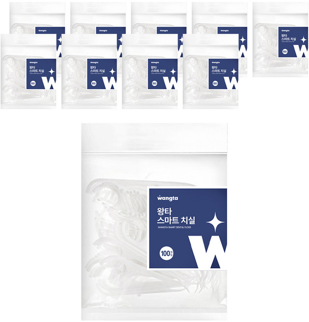 왕타 스마트 치실, 75mm, 500개입, 2개