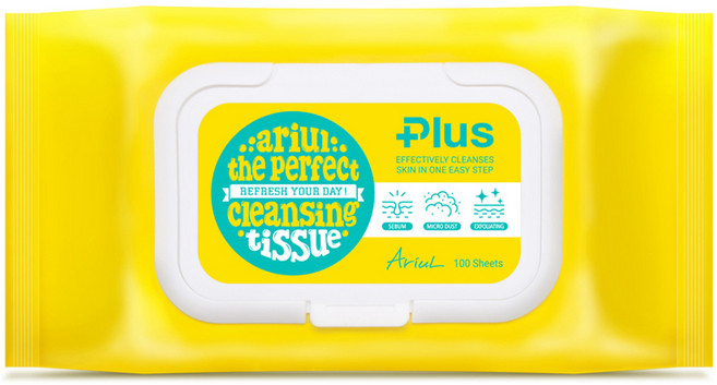 아리얼 더 퍼펙트 클렌징 티슈 플러스 랜덤발송, 100매입, 1개