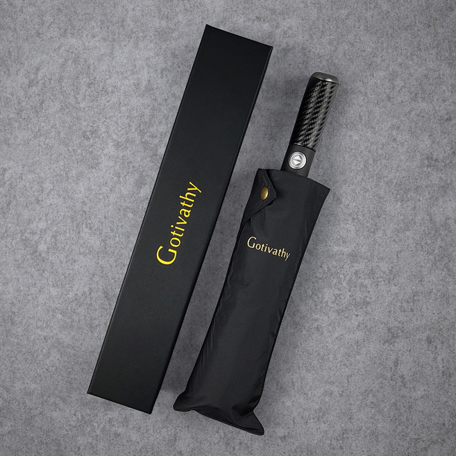 고티바쉬 레더포인트 튼튼한 접이식 대형 3단 자동우산 + 선물케이스 세트