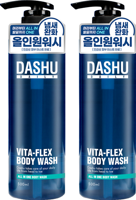 다슈 데일리 비타플렉스 올인원 바디워시, 500ml, 2개
