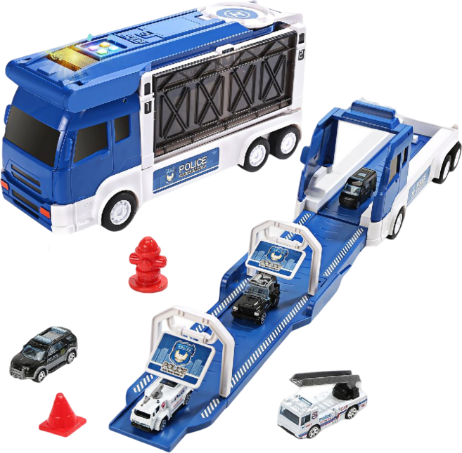 cute stone 盟石 兒童仿真聲光運輸車玩具, 1組