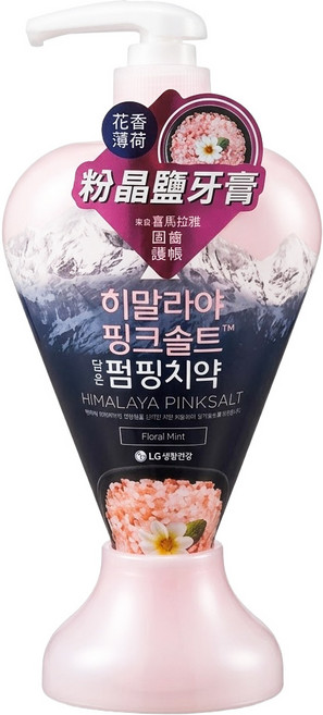 BAMBOO SALT 竹鹽 喜馬拉雅粉晶鹽牙膏 花香薄荷, 285g, 1瓶