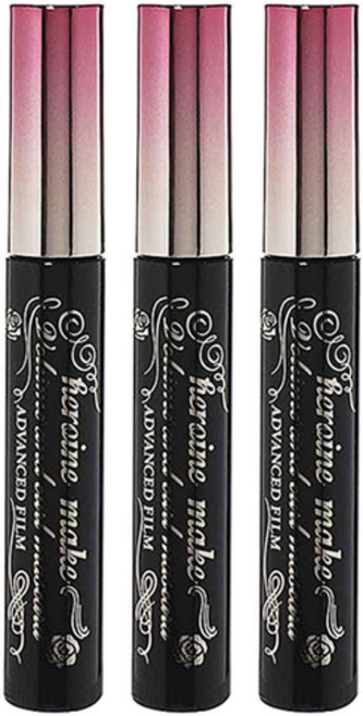 히로인메이크 볼륨앤컬 마스카라 어드밴스드 필름 6g, 01 딥블랙, 3개