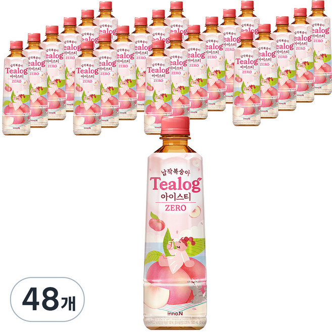티로그 납작복숭아 아이스티 홍차 제로, 500ml, 48개