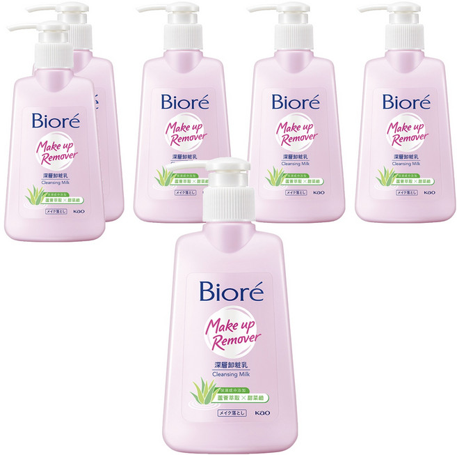 Biore 蜜妮 台灣公司貨 深層卸妝乳, 180ml, 6瓶