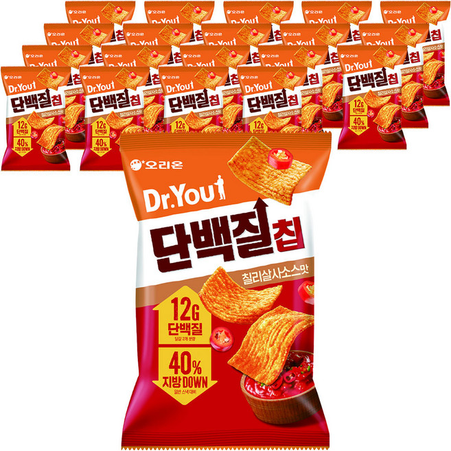 닥터유 단백질칩 칠리살사맛, 60g, 20개