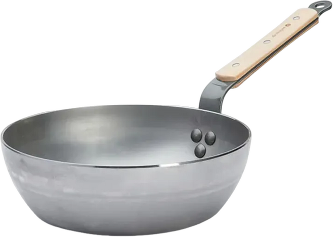 de Buyer 畢耶 原礦蜂蠟櫸木柄系列 單柄深煎炒鍋 5714.24 2.5L, 24cm, 1個