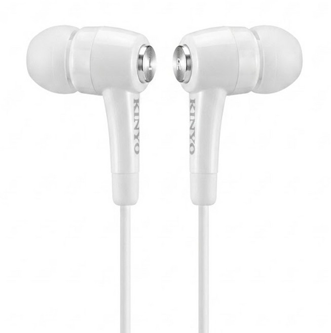 Kinyo 炫白密閉式耳機 10mm, EMP-57, 白色, 1個