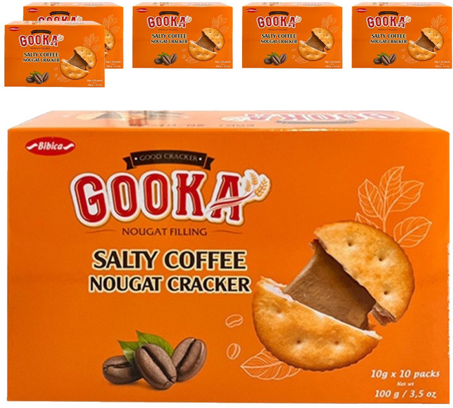 비비카 구카 솔티 커피 누가 크래커, 100g, 6개