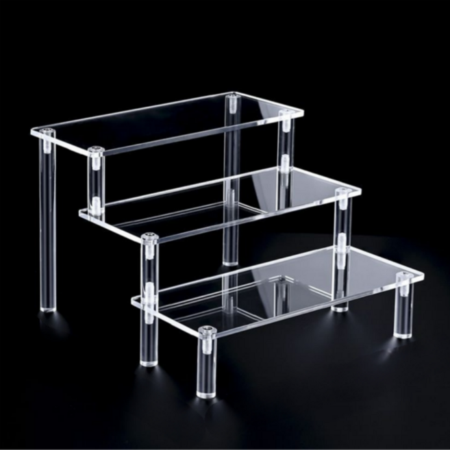 계단형 아크릴 피규어 전시 3단 진열대 20cm, 1개