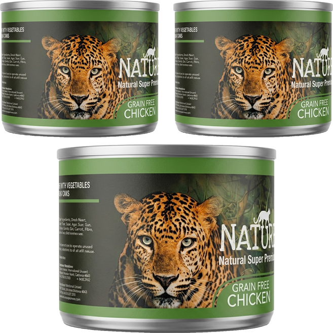 NATURAL10 PLUS 無穀原野主食罐, 鮮蔬嫩雞, 185g, 3罐