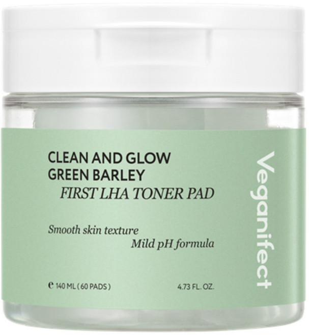 veganifect 青麥LHA爽膚棉片 140ml, 60入, 1罐