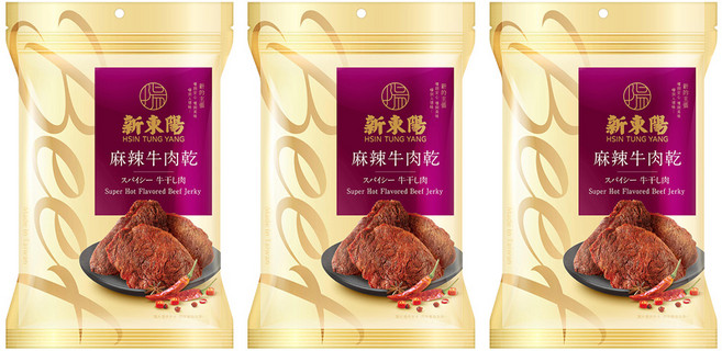 新東陽 麻辣牛肉乾, 210g, 3包