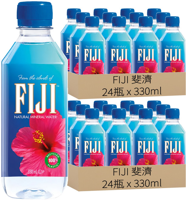 FIJI 斐濟 天然礦泉水, 330ml, 48瓶