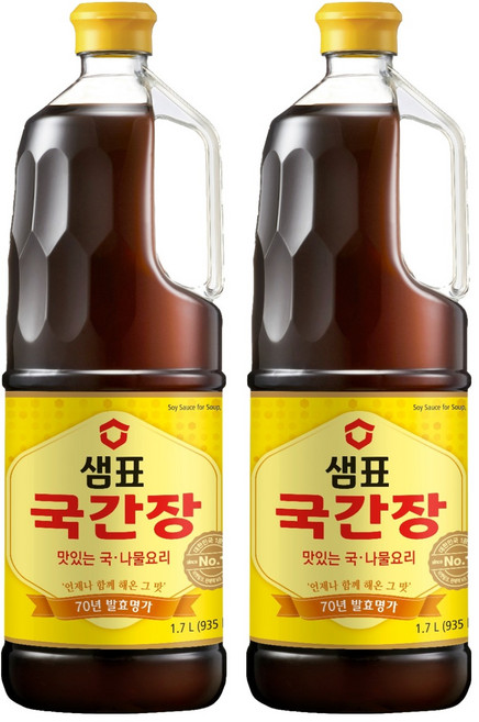 샘표 국간장, 1.7L, 2개