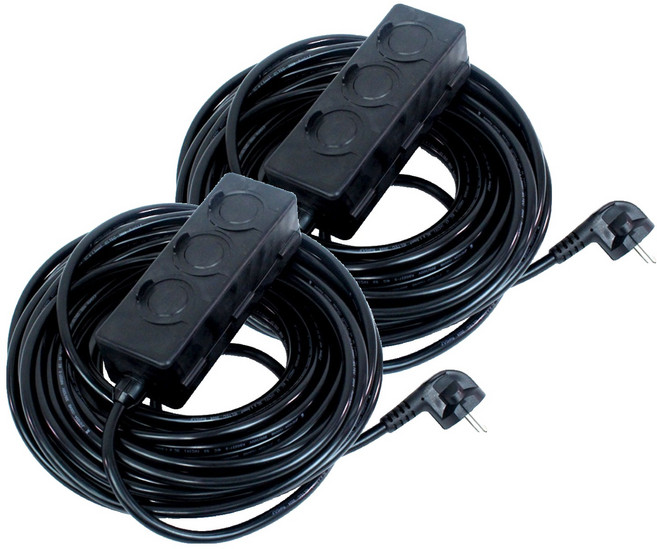 이동형 멀티 콘센트 3구 HJM-YJS163, 3m, 블랙, 2개