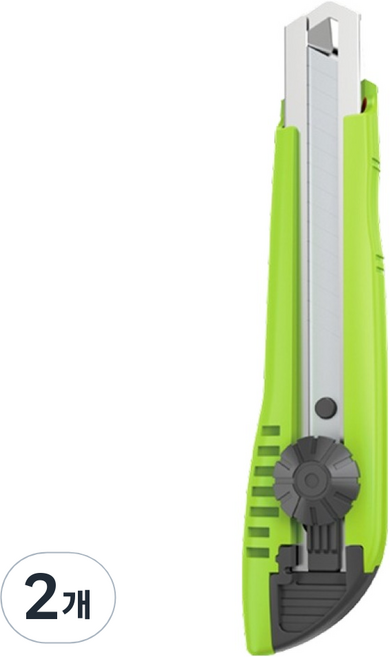 델리 커터칼 대형 EM570, 그린, 2개