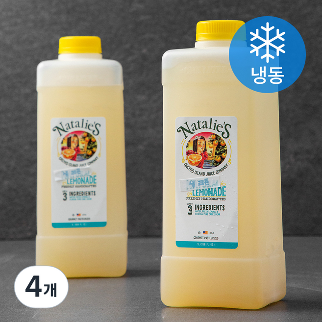 나탈리스 레몬에이드 착즙 주스 (냉동), 1L, 4개