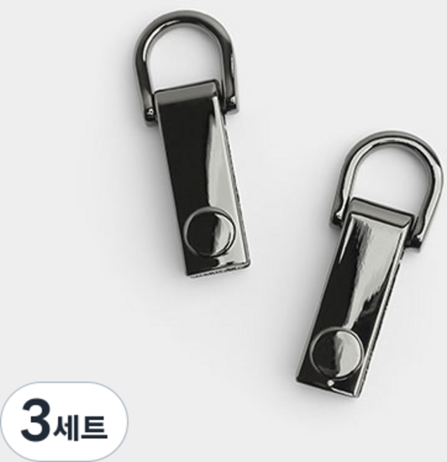 HAPPY BEARS 螺絲型錶帶D環連接環 2入組, 3套, 金屬灰