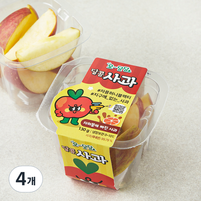 오 달달 달콤 사과, 130g, 1개입, 4개