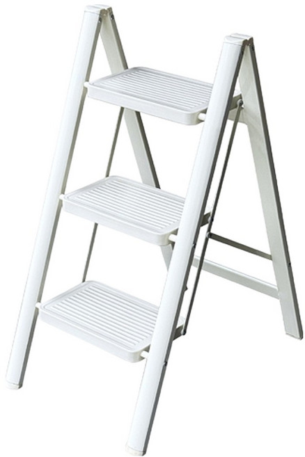 百貨King 好幫手折疊三階家事梯 MY-9012 白色, 1個