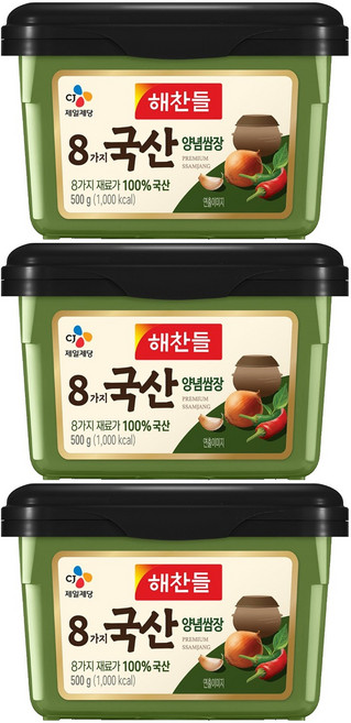 CJ Haechandle 好餐得 8種韓國產調味包飯醬, 500g, 3個