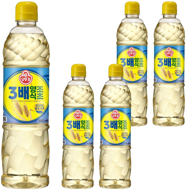 오뚜기 3배 양조식초, 5개, 900ml