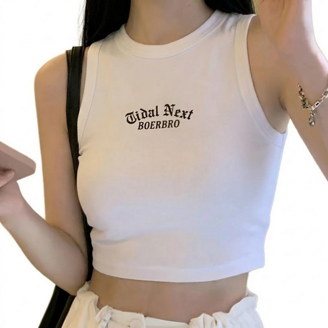 BUY LOVE 買到戀愛 女款甜辣削肩無袖刺繡背心 M132 2件