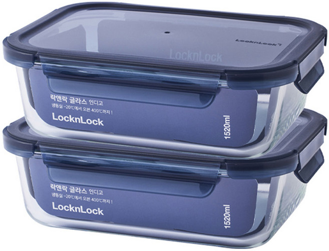 락앤락 인디고 글라스, 2개, 1.52L